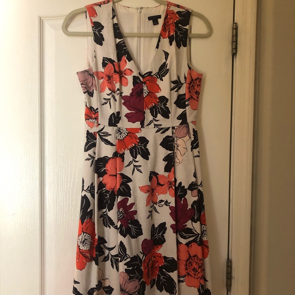 Ann Taylor perfect floral pleated dress